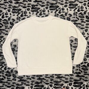 Lucky Brand Women's White Crewneck Sweater